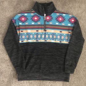 Western Print Pullover